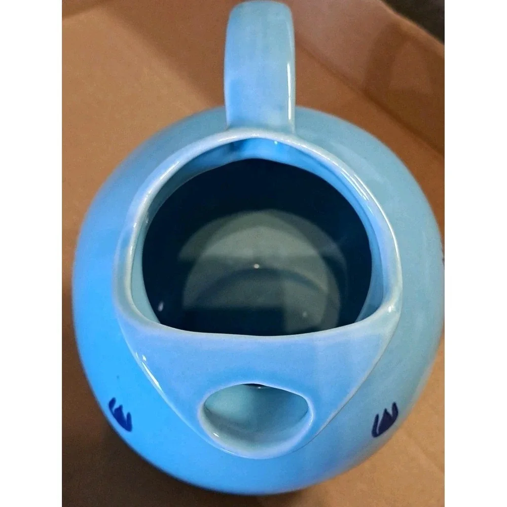 Vtg MCM Cronin‎ Ceramic Dutch  Blue Tulip Water Pitcher Made In USA